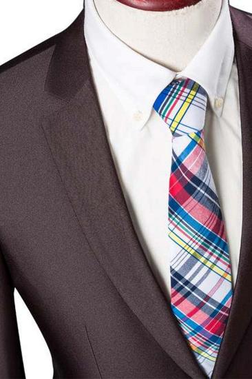 Elegant Brown Formal Business Men Suit | Men Slim Groom Tuxedo Two Piece_2