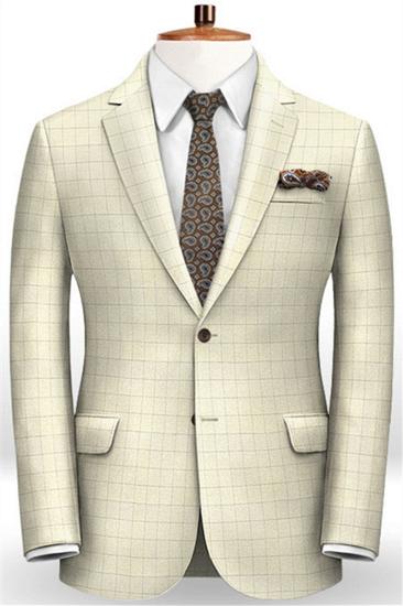 Men New Plaid Business Casual Wedding Suit | Two Button High Quality Men Suit_1