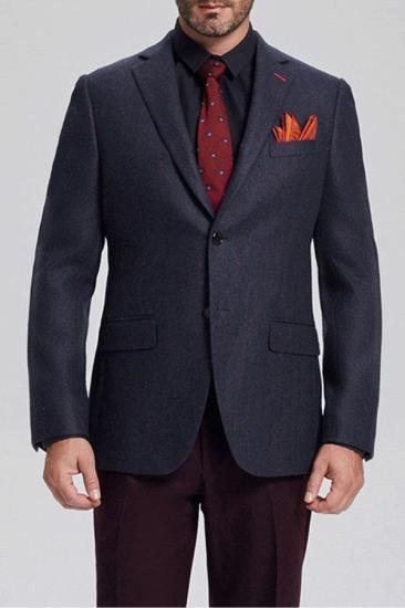 Formal Dark Navy Classic Mens Business Suit Blazer