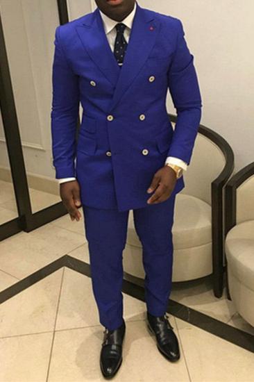 Mens Royal Blue Double Breasted Prom Suit | Slim Fit Mens Suits for Sale at_1
