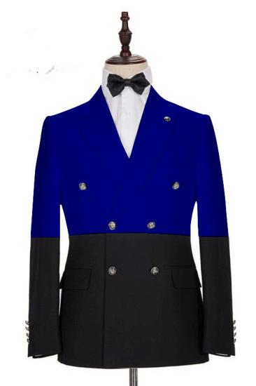 Reuben Royal Blue Double Breasted Fashion Mens Suit_2