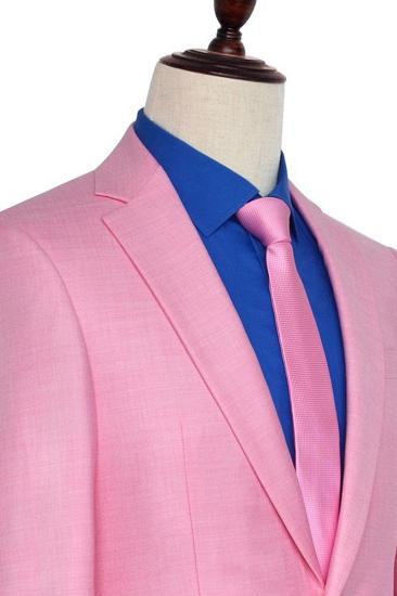 Candy Pink Three Slant Pocket Men Suit |  Office Fashion Business Suit_5
