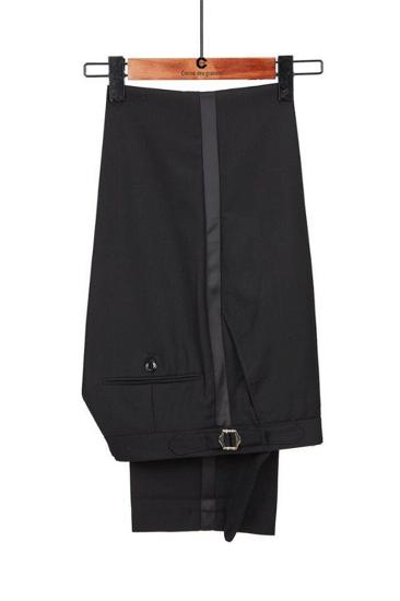 Omar Charming Black Pointed Lapel Mens Fit for Prom_3