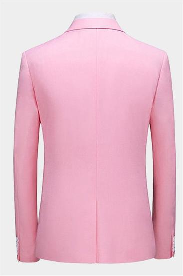 Light Pink Men Suit Three Piece |  Notched Lapel Slim Fit Tuxedo_2