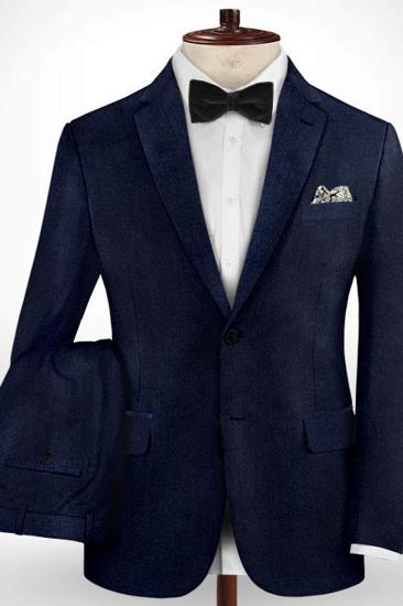 Dark Blue Business Mens Formal | Suit Mixed Wedding Groomsmen Suit_2