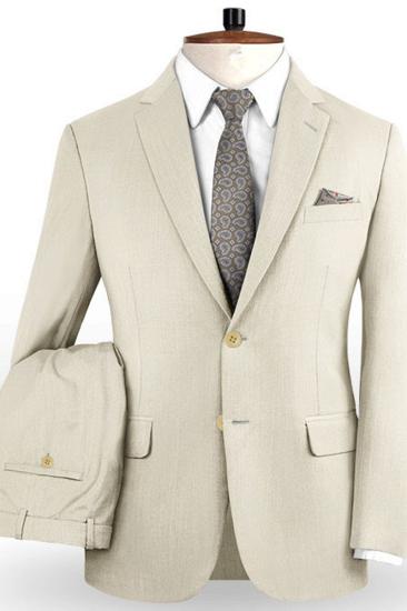 Off White Business Mens Suits | Mens Custom Classic Wedding Suits_2