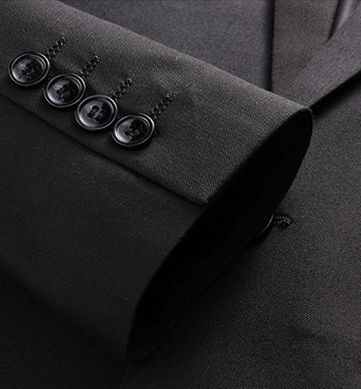 Modern Black Formal Men Suits | Business Three Pieces Slim Tuxedo Online_5