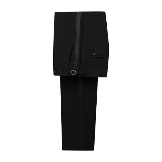 Black Men Nightgown Suit Shawl Collar Velvet Two Piece  Suits | Banquet Prom Suit With Belt_6