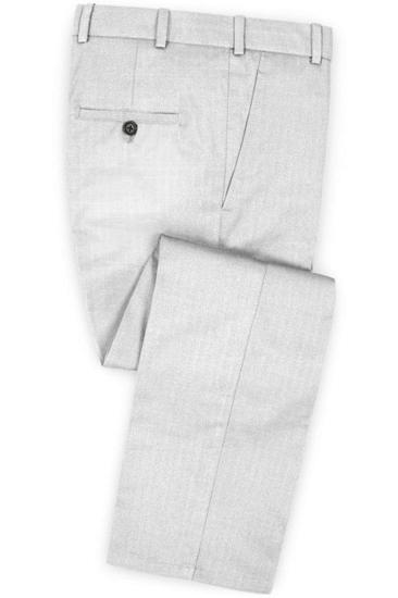 Summer White Linen 2 Piece Mens Suit | Groom Wedding Tuxedo Groom Suit Casual_3