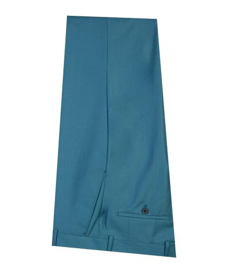 Stylish Blue Point Collar Two-Piece Men's Suit_5