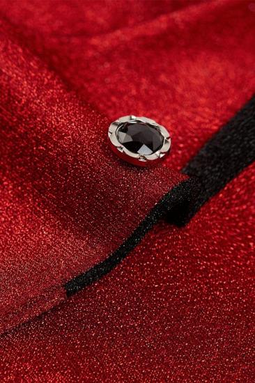 Red Sequin Lapel Blazer |  Gael One Button Men Blazer_4