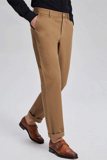 Daily Custom Men Khaki Cotton Business Pants_2