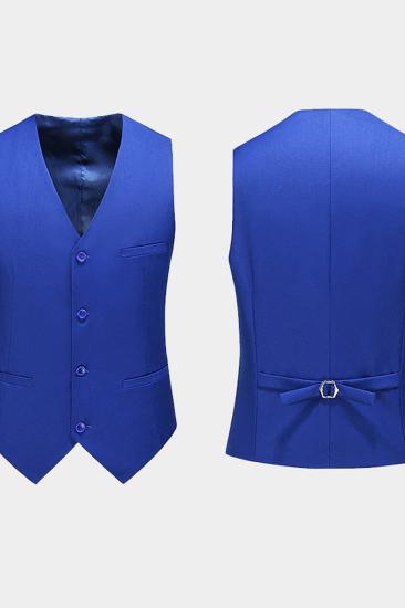 Royal Blue Notched Lapel Prom Suit |  3-Piece Formal Menswear_3