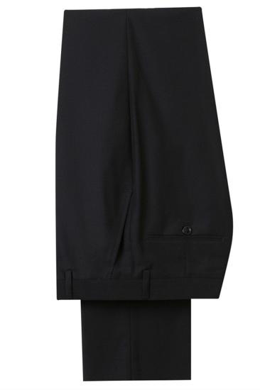 Black Slim Fit Jacquard Shawl Collar Men Two Piece Suit_3