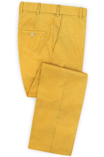 Vintage Yellow British Fashion Men Suits |  Two Piece Prom Outfits_3