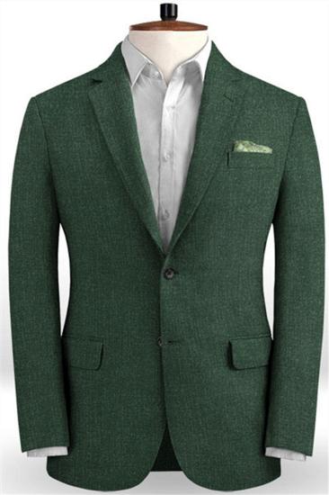 Dark Green Two Button Prom Suit | Notch Lapel Men Suits Online