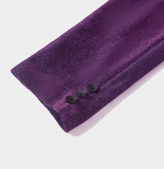 Sparkly Purple Sequins Blazer Online | One Piece Shiny Prom Suits_5