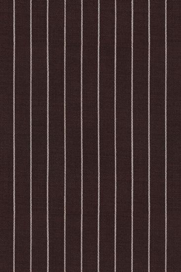Chocolate Two Piece Mens Suit with 2 Buttons |  Striped Tuxedo_4