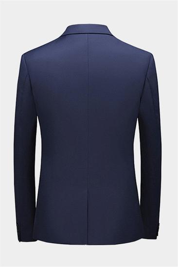Navy Blue Formal Business Tuxedo | Men Sparkling Notch Lapel Prom Suit_2