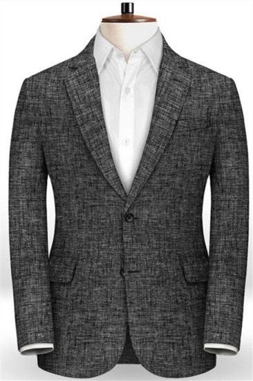 Linen Summer Beach Wedding Groom Tuxedo | Handsome Slim Fit Mens Suit_1