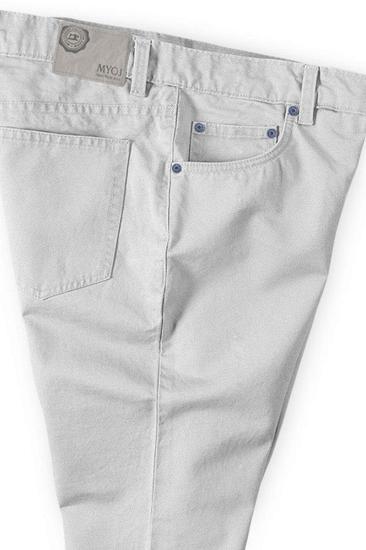 Ivory Fashion Slim Fit Casual Cotton Long Slim Pants_3