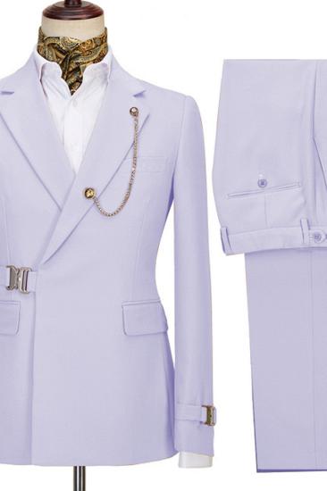 Julian's  lavender notched lapels men's business suit_2