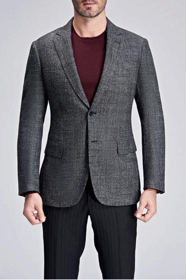 Mens Classic Grey Blazer Casual Business Jacket