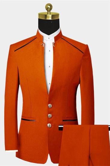 Mens Orange Two Piece Tuxedo |  Classic Fit Mens Suit
