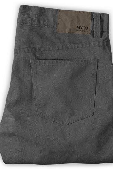Braydon Grey Zip-Up Sleek Business Suits Pants_2
