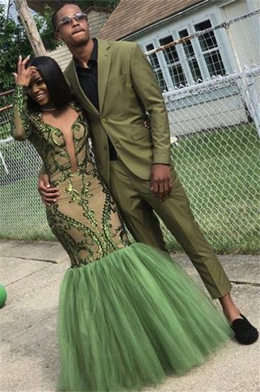 Lime Green Two-Piece Slim Fit Handsome Prom Costume