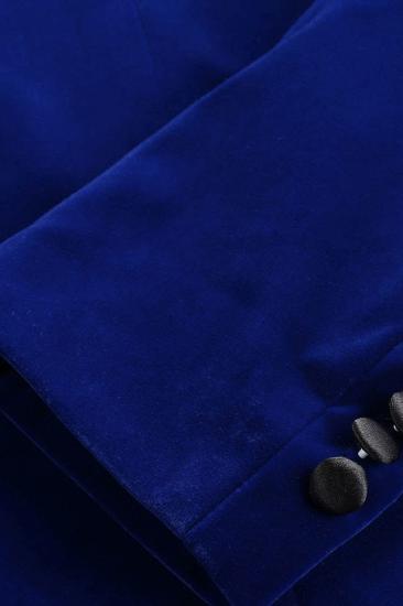 Royal Blue Velvet Tuxedo Jacket |  Shawl Lapel Prom Suit Online_4